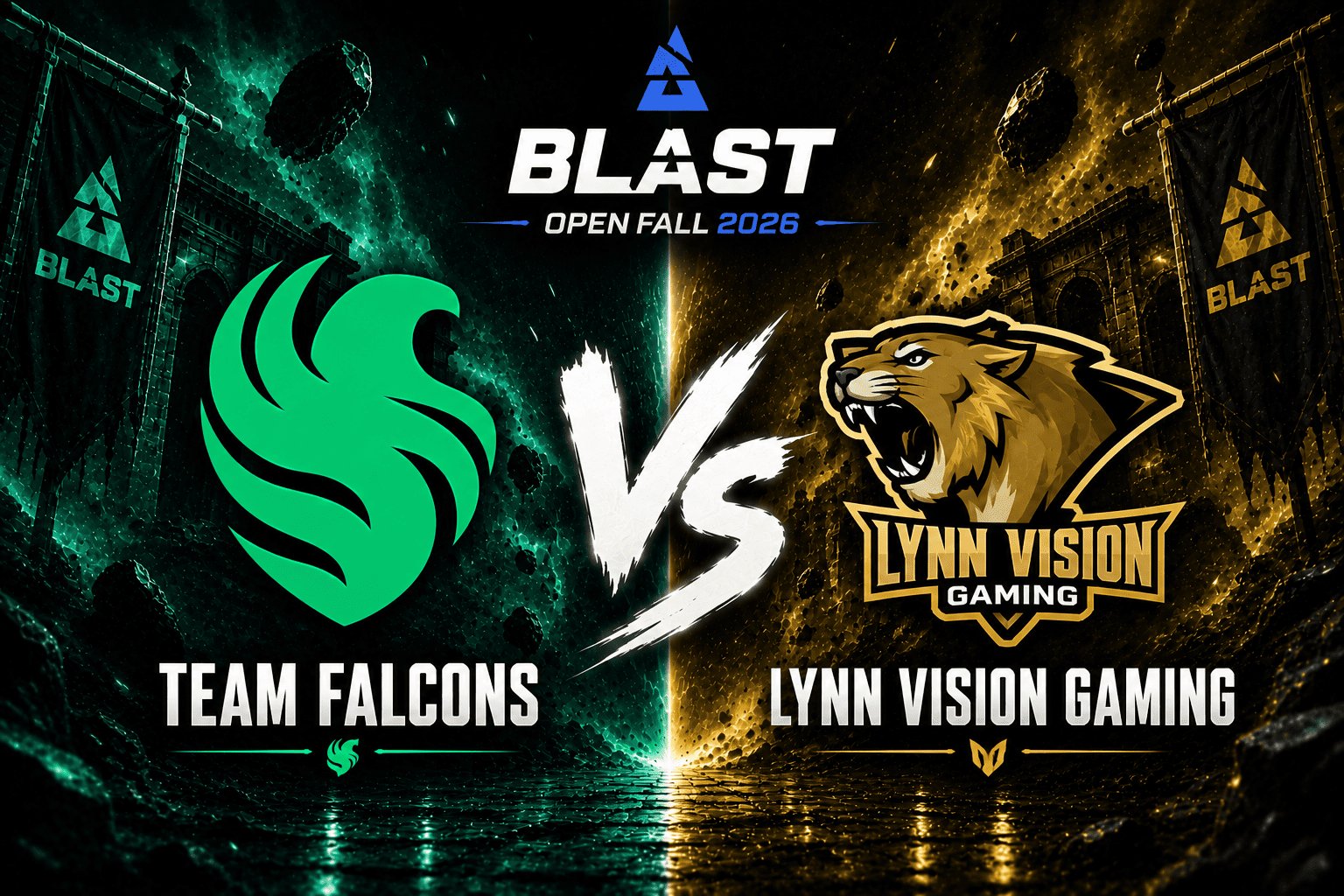 Team Falcons gegen Lynn Vision Gaming bei BLAST Open Fall 2026: Prognose und Livestream
