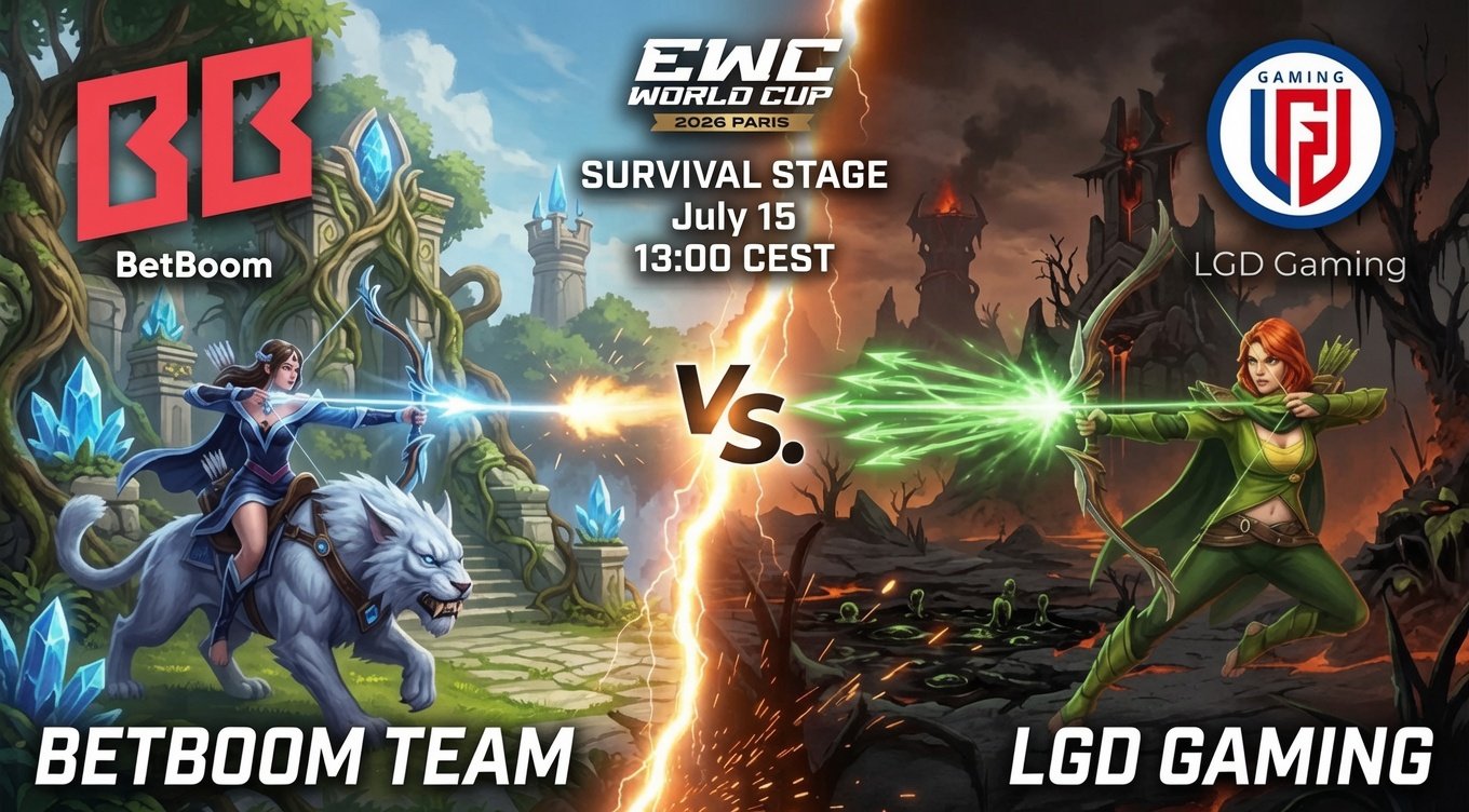 BetBoom vs LGD Gaming: análise e prognóstico para a partida de eliminação na EWC 2026