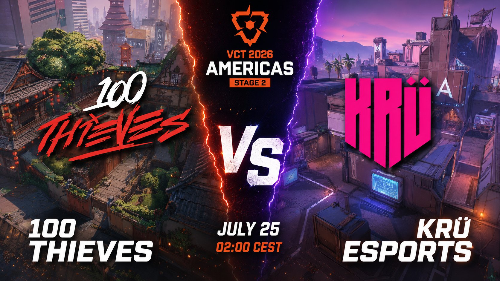 100 Thieves vs KRÜ Esports: Palpite para a partida do VCT Americas Stage 2