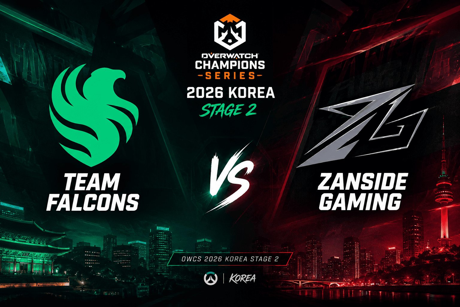 Palpite de Jogo: Team Falcons vs ZANSIDE GAMING no OWCS 2026 Coreia Etapa 2: Batalha dos Playoffs