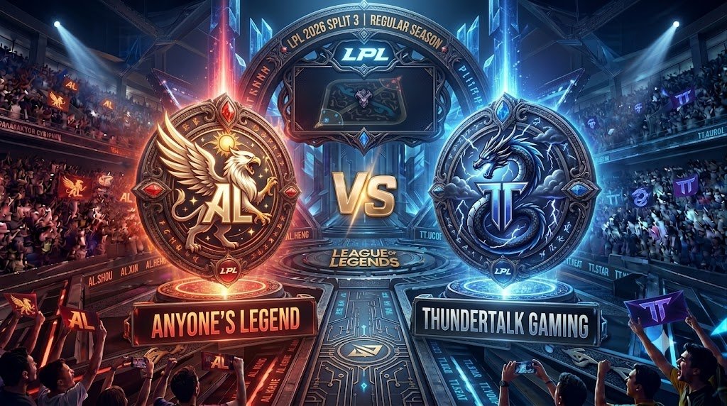 Prognose für das Spiel Anyone's Legend vs. ThunderTalk Gaming beim LPL 2026 Split 3 in League of Legends
