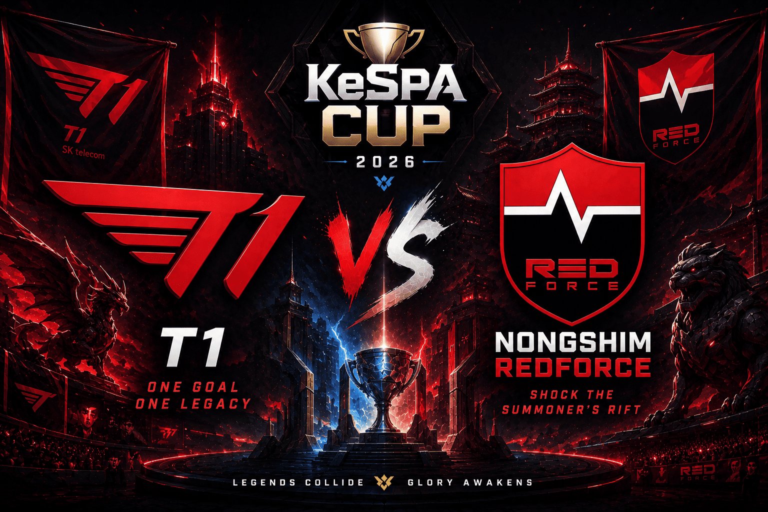 Previsão de Partida T1 vs. Nongshim RedForce: League of Legends KeSPA Cup 2026