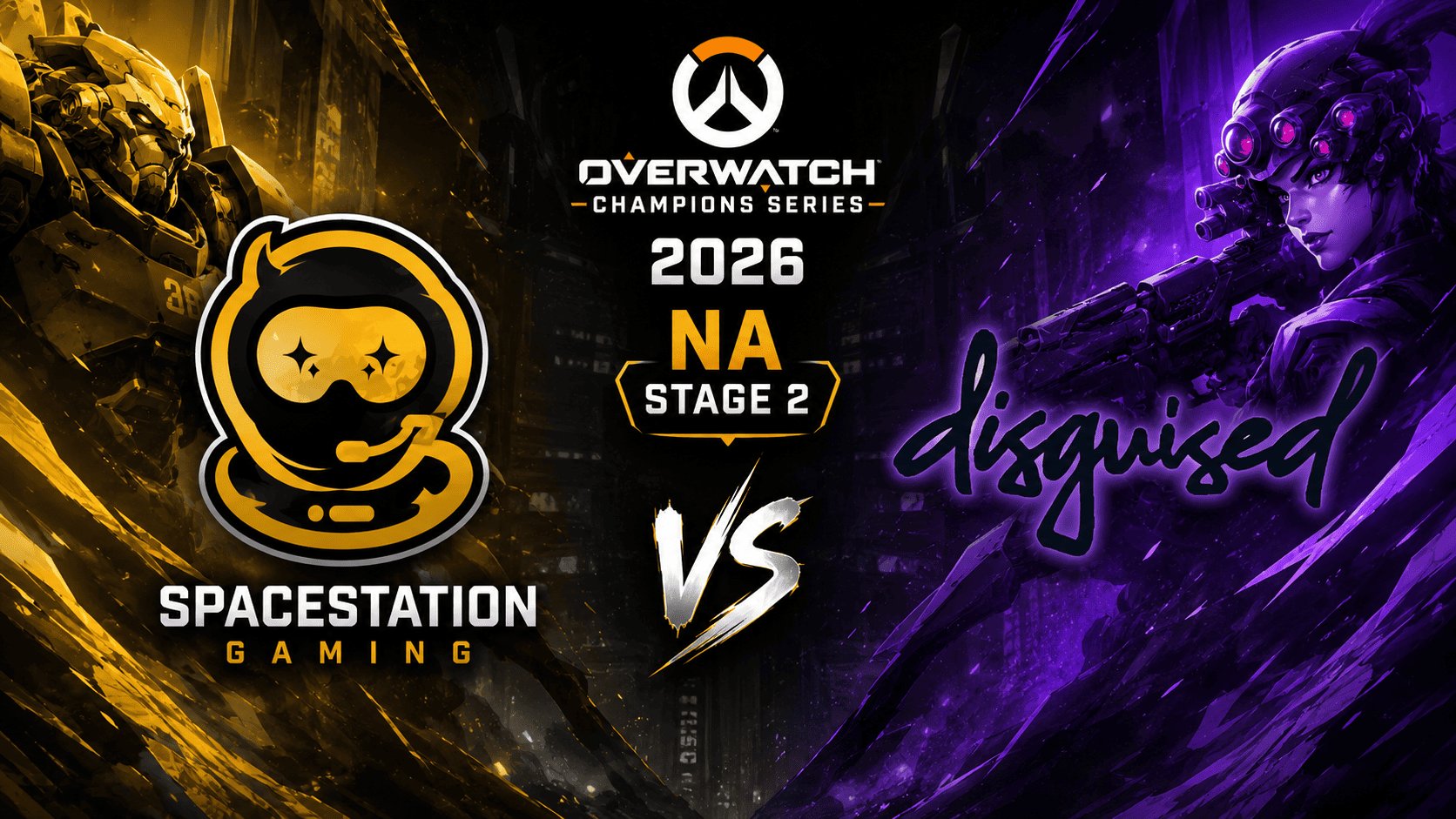 Palpite Spacestation Gaming vs Disguised, OWCS 2026 NA Stage 2: Davi vs. Golias no Overwatch