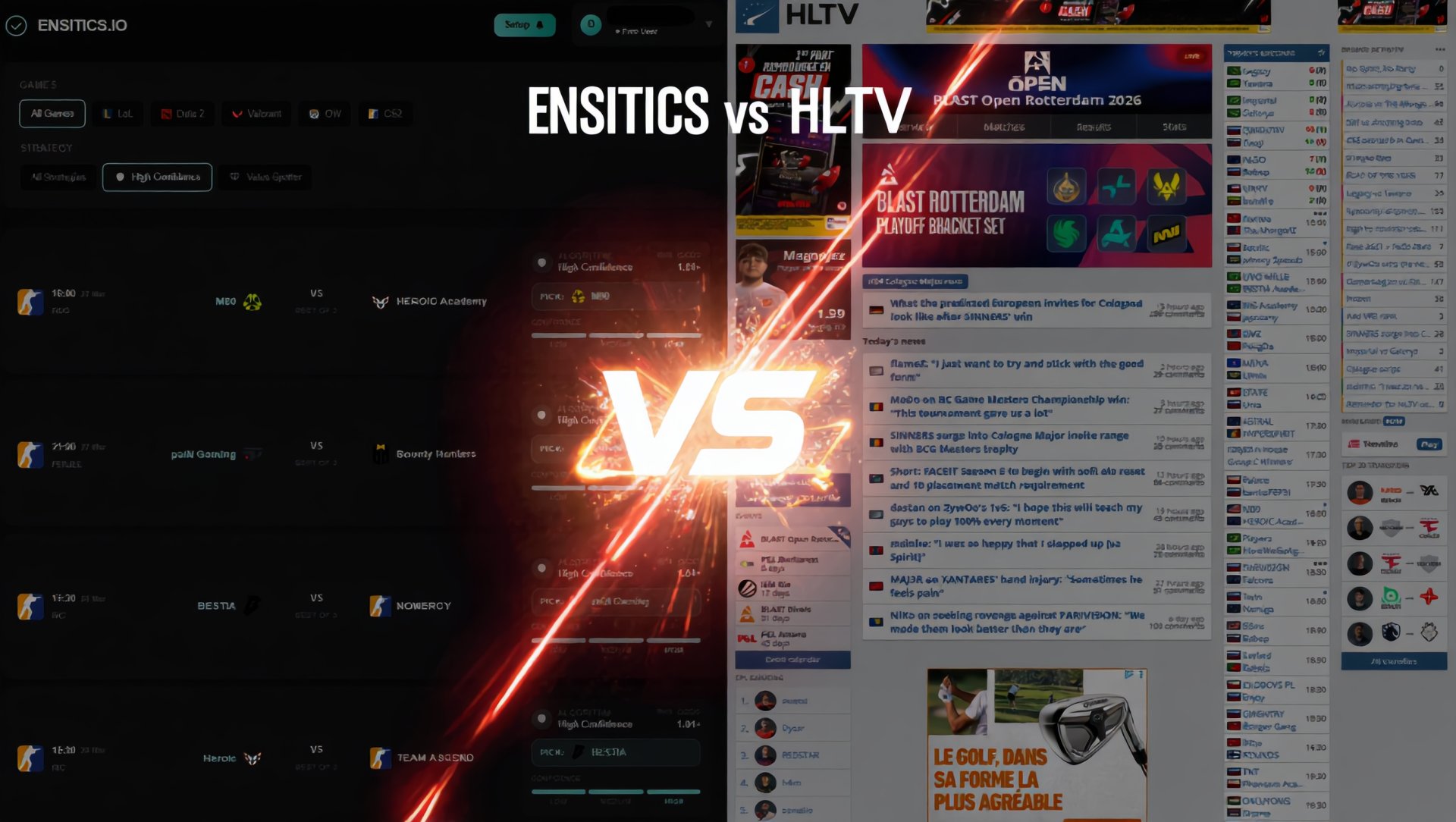 HLTV vs Ensitics.io: Which Is Better for CS2 Prediction Analysis?
