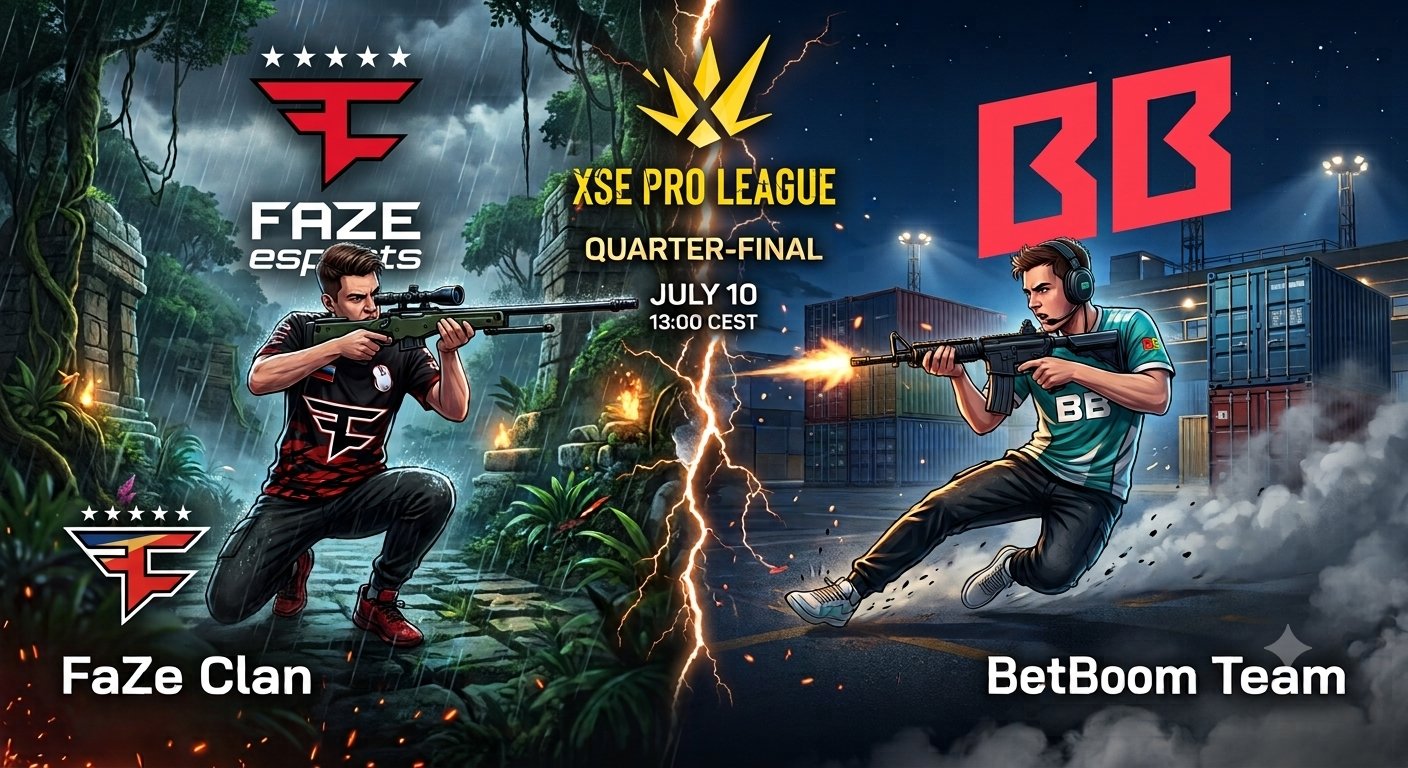 Previsão para a Partida FaZe Clan vs BetBoom Team em 10 de Julho na XSE Pro League 2026