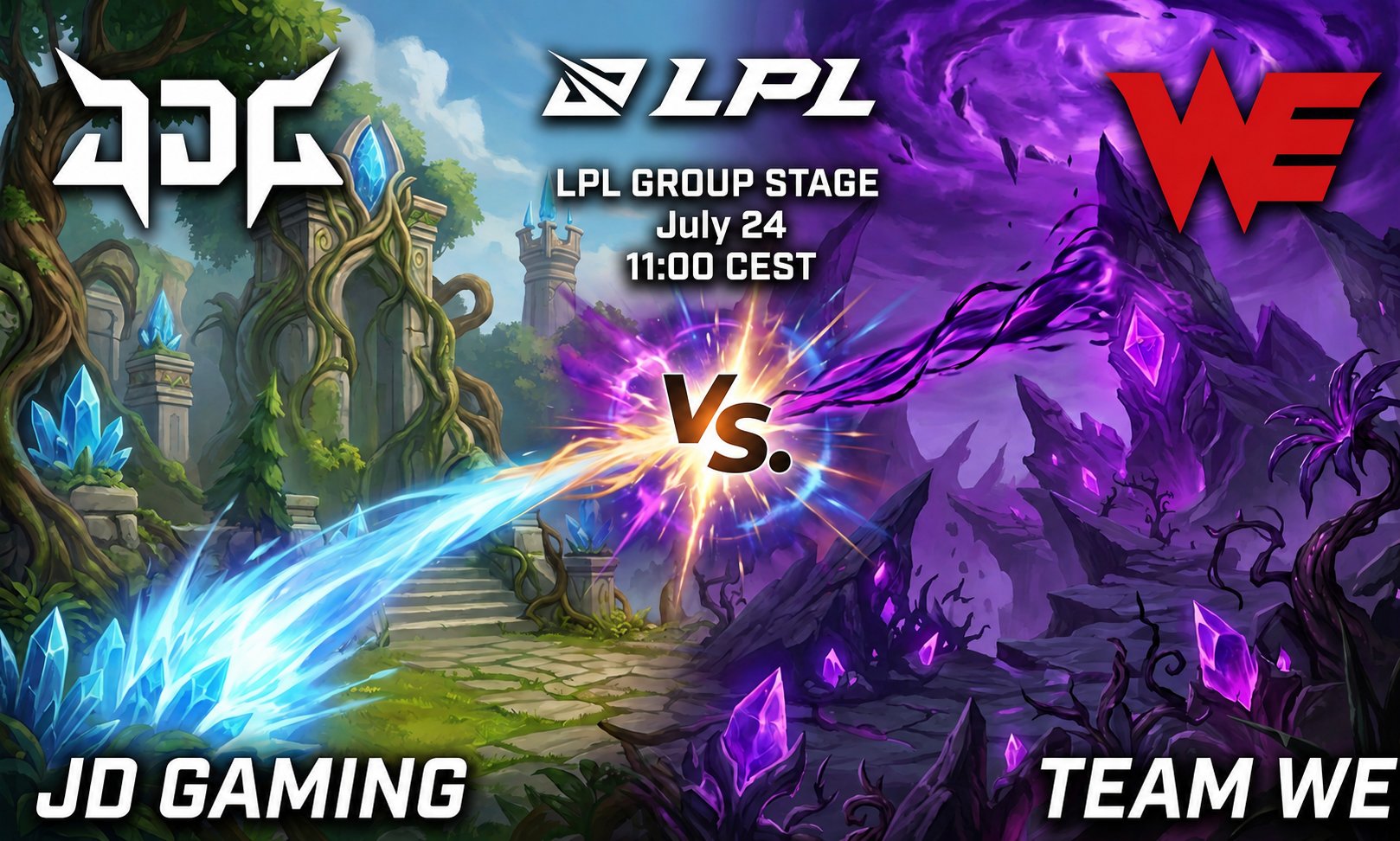Prognóstico JD Gaming vs Team WE: LPL 2026 Split 3 de LoL em 24 de julho