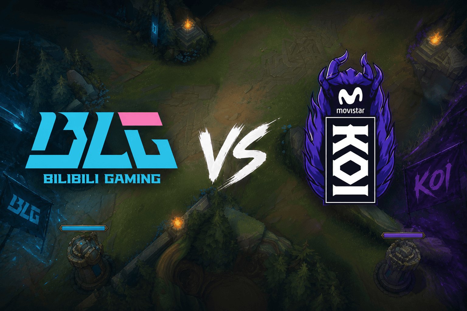 Palpite de partida Bilibili Gaming vs Movistar KOI: Davi vs Golias no League of Legends
