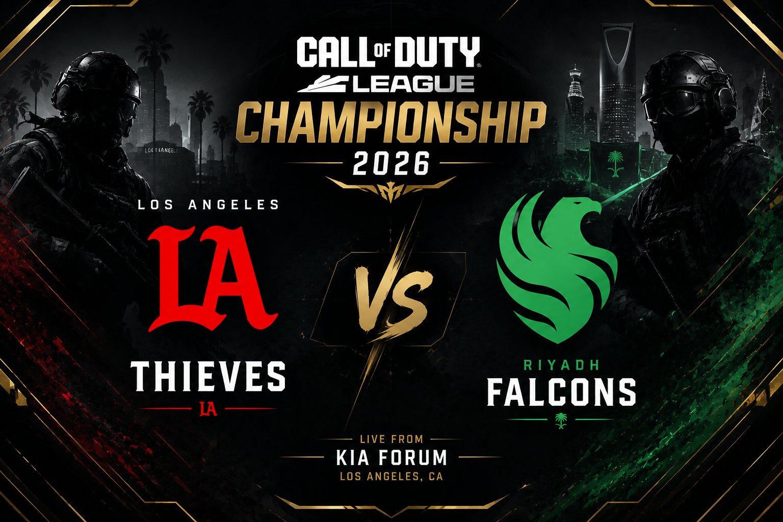 Palpite de Jogo Los Angeles Thieves vs Riyadh Falcons: Call of Duty League Championship 2026